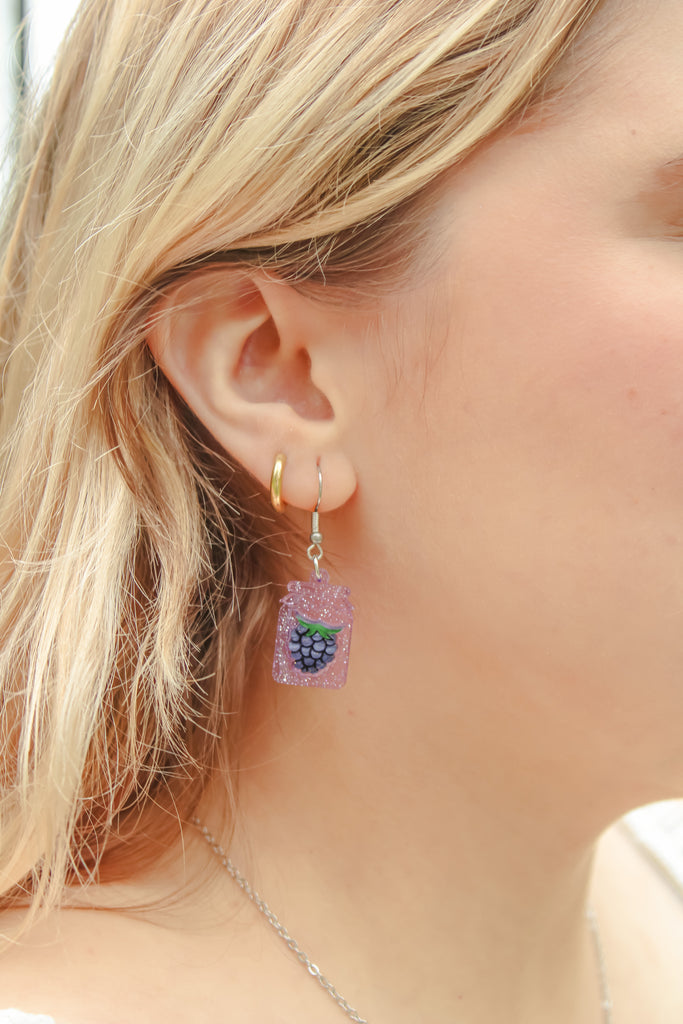 Pump Up The Jam Earrings - Blackberry - Sour Cherry