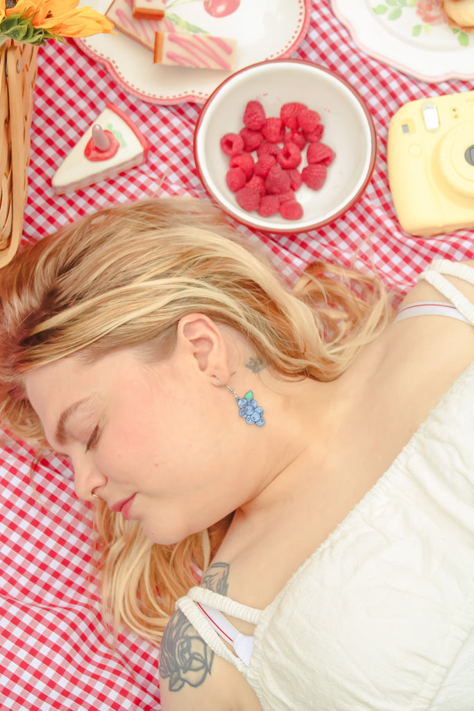Blueberry Earrings - Sour Cherry