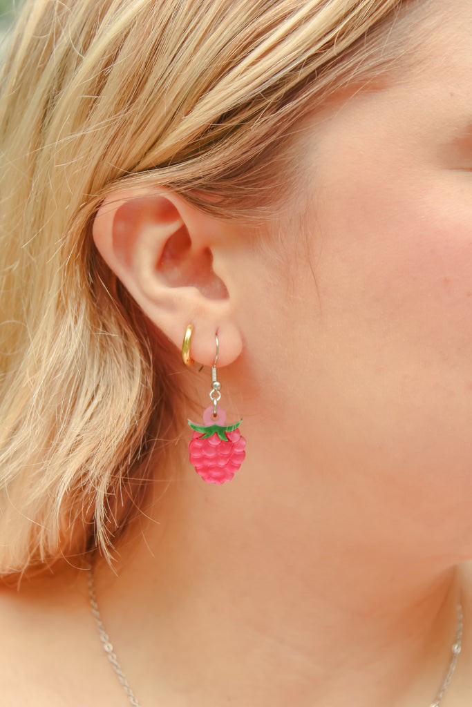 Raspberry Earrings - Sour Cherry