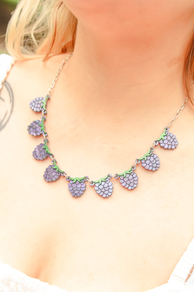 The Punnet Necklace - Blackberries - Sour Cherry