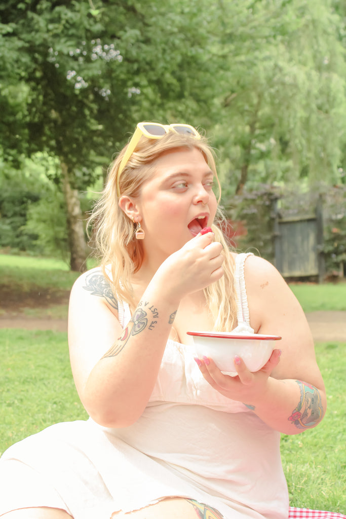 Bring Your Basket Earrings - Sour Cherry