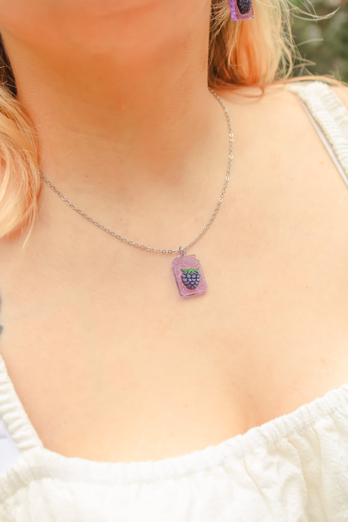 Pump Up The Jam Necklace - Blackberry - Sour Cherry