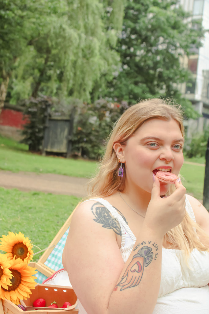 Pump Up The Jam Earrings - Blackberry - Sour Cherry