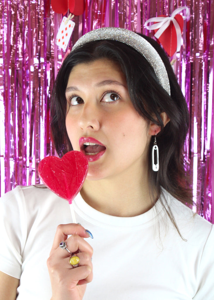 Put A Pin In It Earrings - Sour Cherry