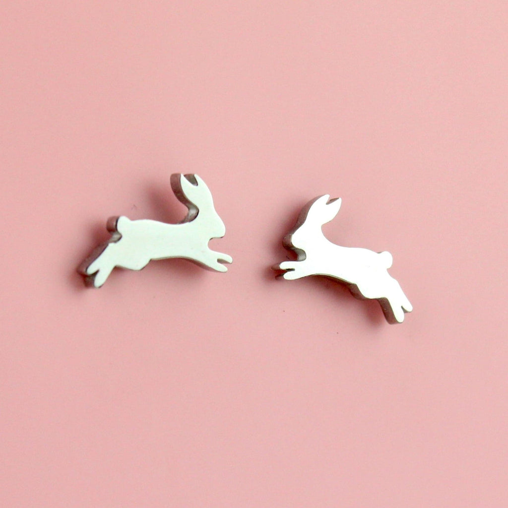 Rabbit shaped stainless steel studs