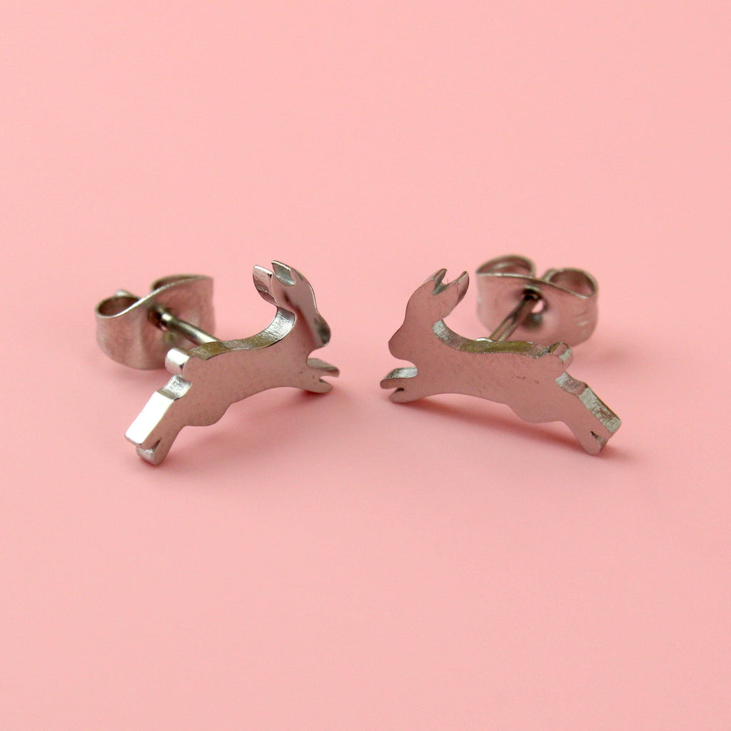 Rabbit shaped stainless steel studs