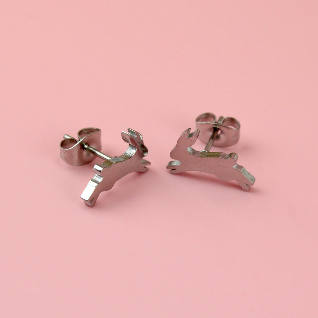 Rabbit shaped stainless steel studs