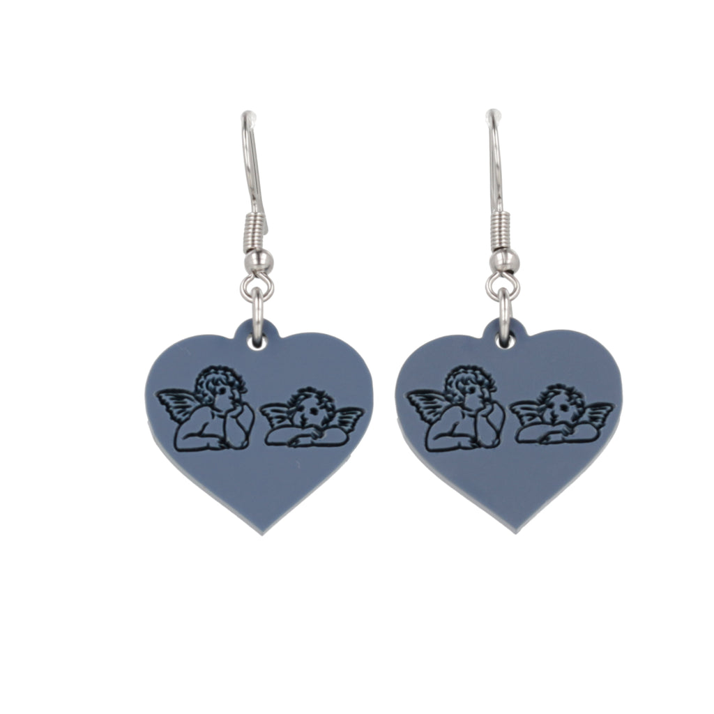 Raphael's Angels Heart Earrings - Midnight Blue - Sour Cherry