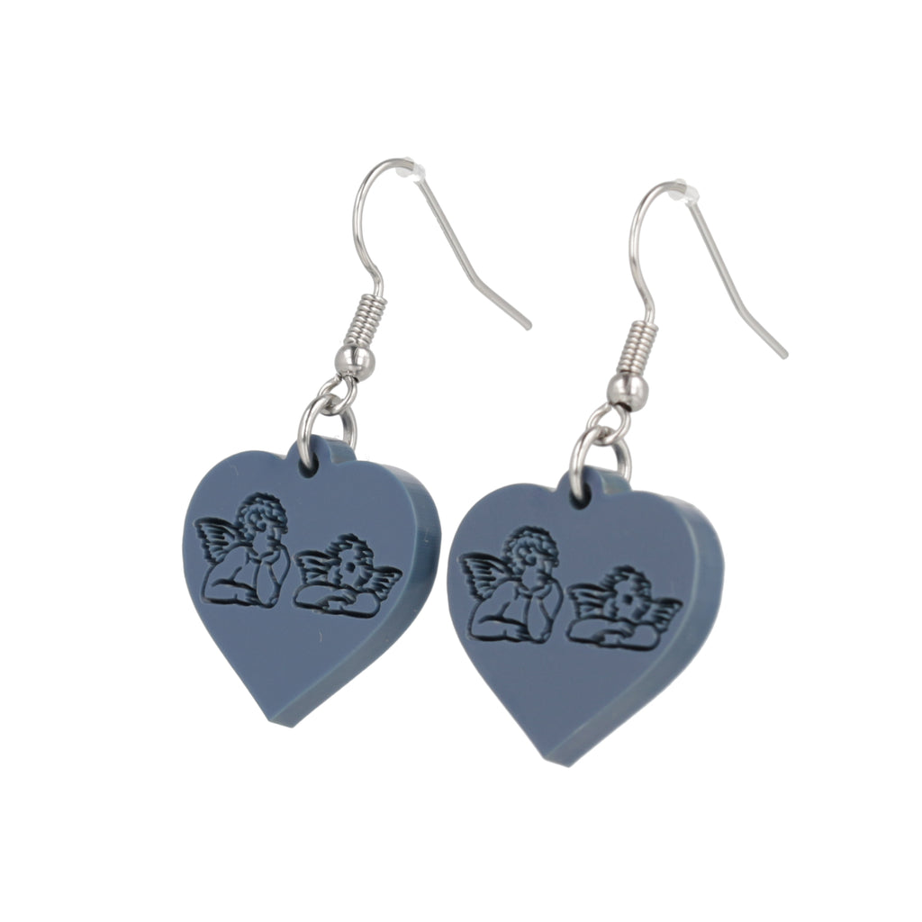 Raphael's Angels Heart Earrings - Midnight Blue - Sour Cherry