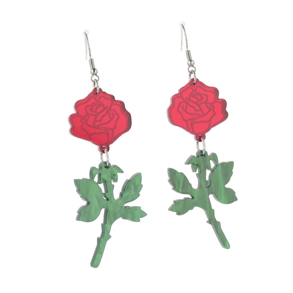 Red Thorny for You Earrings - Sour Cherry