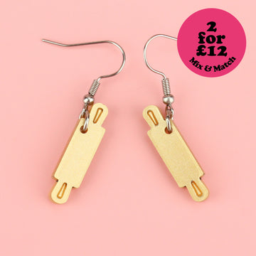 Rolling Pin Earrings - Sour Cherry