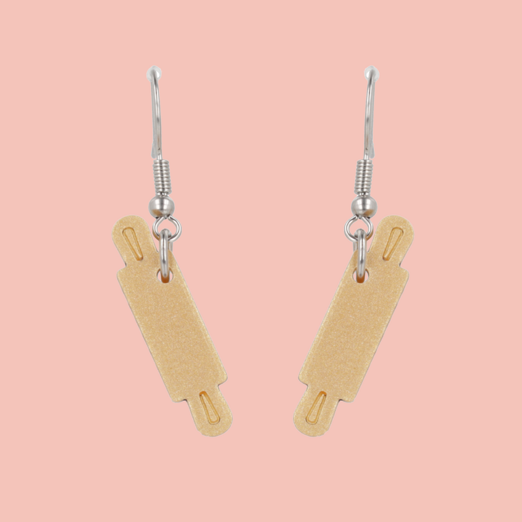 Rolling Pin Earrings - Sour Cherry