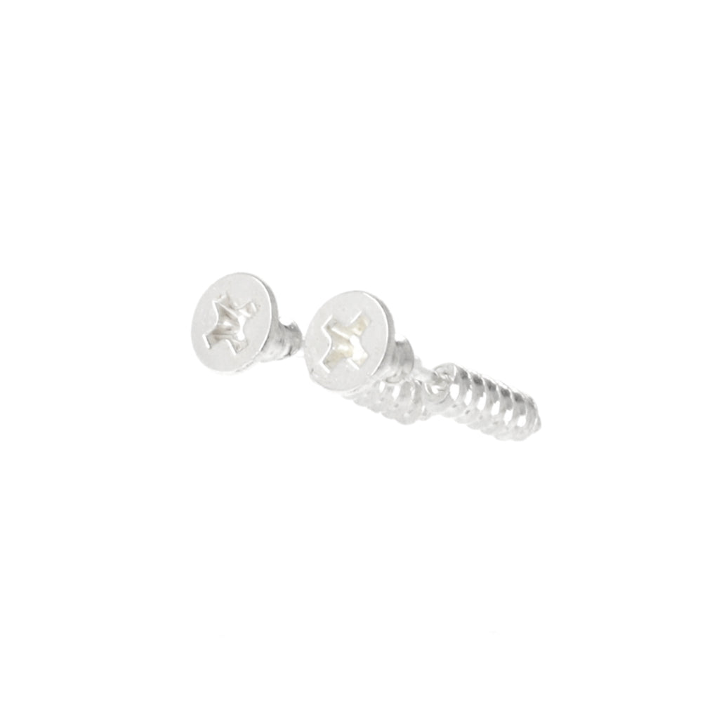 Screw Earrings (Silver Plated) - Sour Cherry