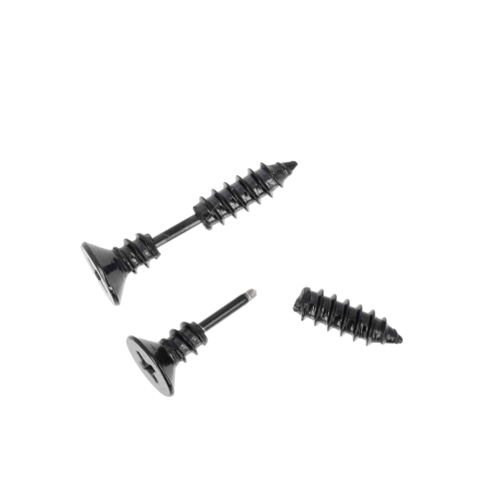 Black Screw Earrings - Sour Cherry