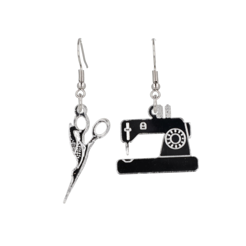 Sew Cute Earrings - Silver - Sour Cherry
