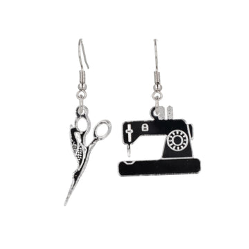 Sew Cute Earrings - Silver - Sour Cherry