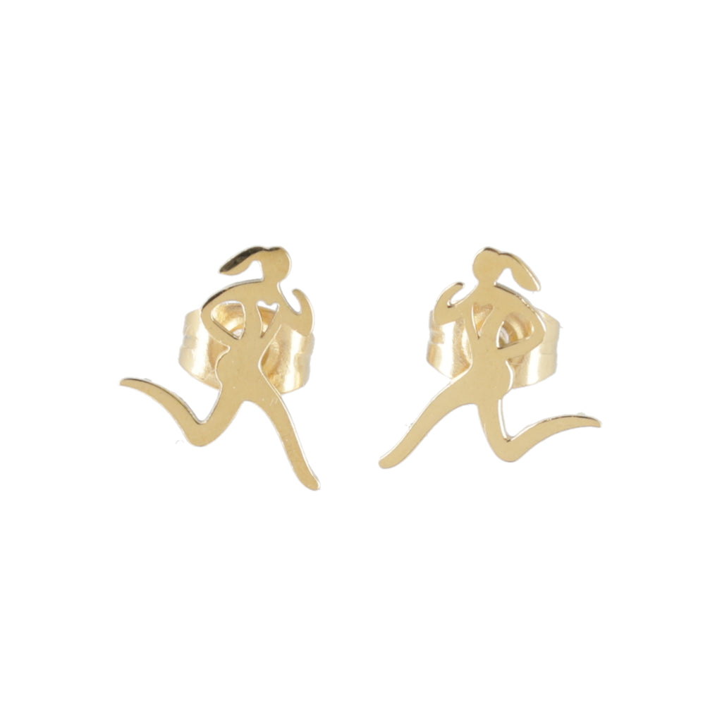 She's a Track Star Stud Earrings - Gold Plated - Sour Cherry