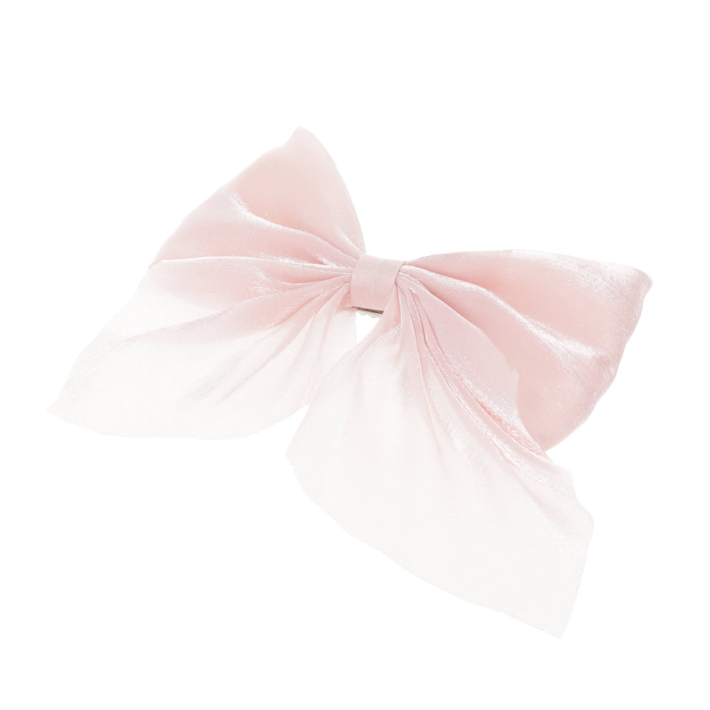 Shimmer Hair Bow - Soft Pink - Sour Cherry