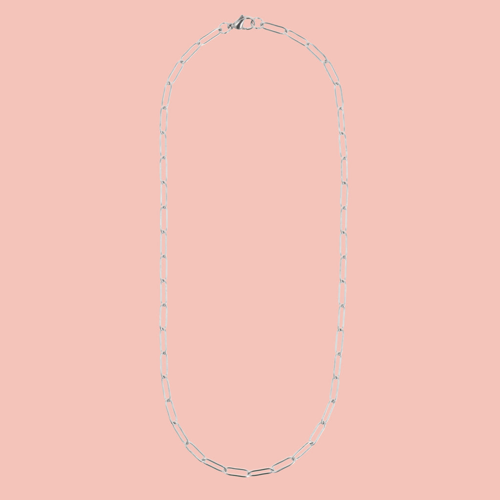 Slim Oval Link Chain Necklace - Sour Cherry