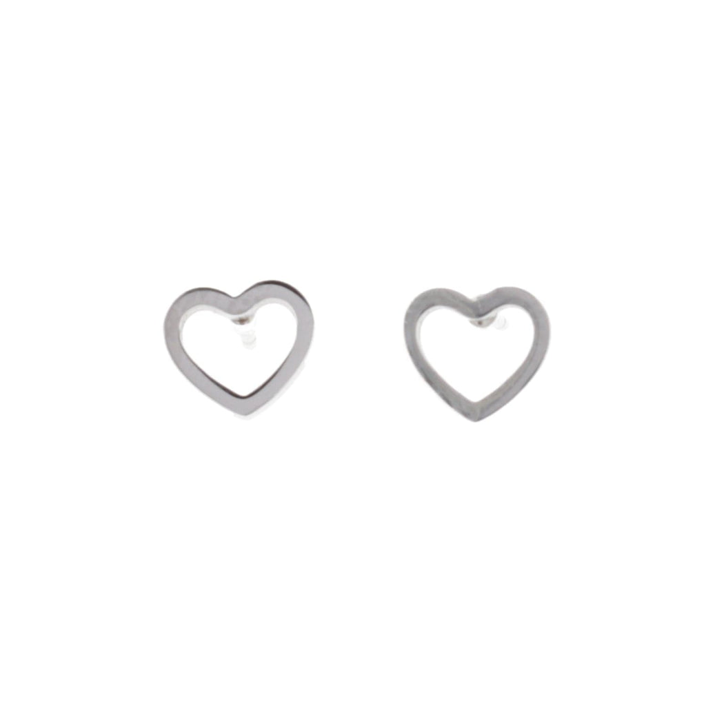 Small Cookie Cutter Heart Stud Earrings - Sour Cherry