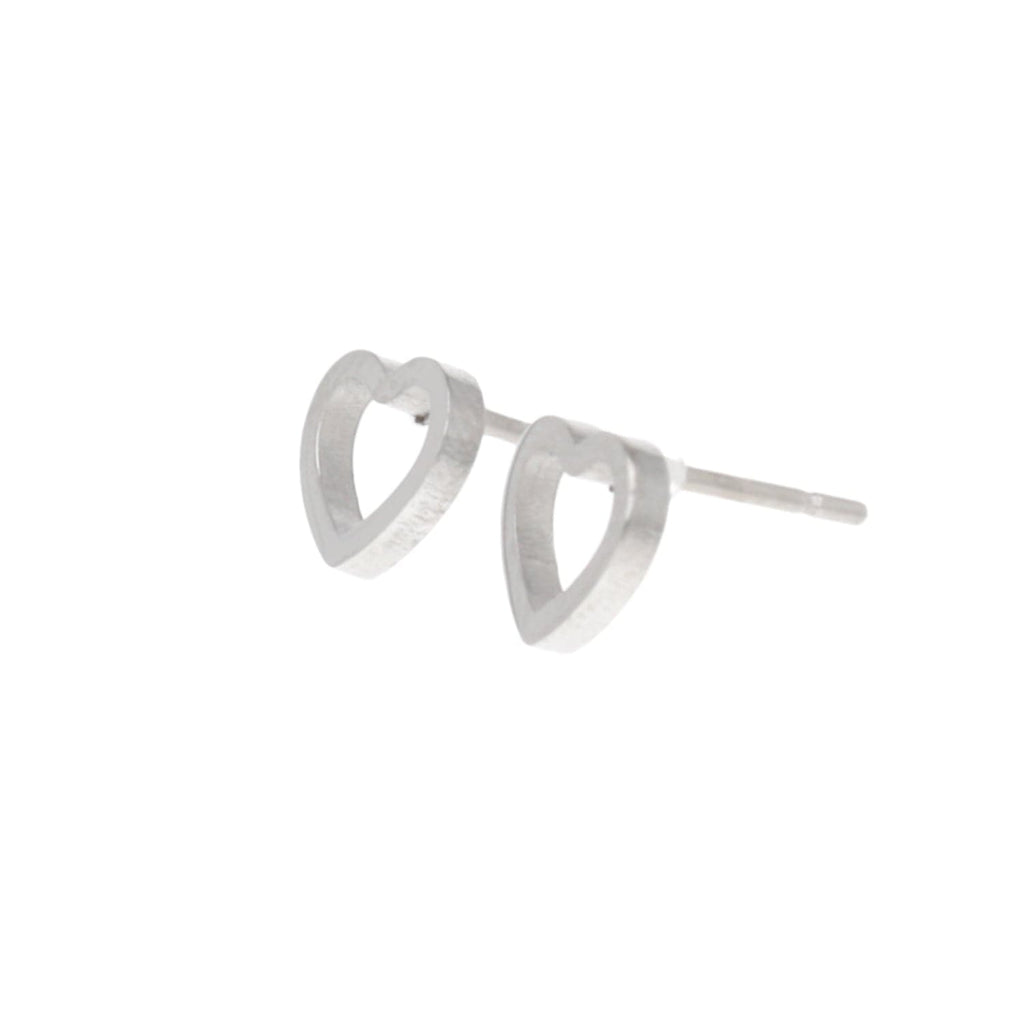 Small Cookie Cutter Heart Stud Earrings - Sour Cherry