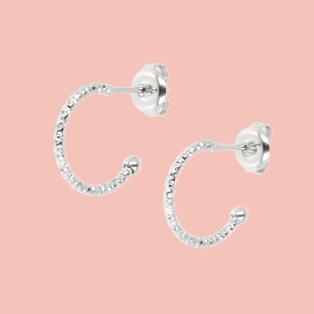 Sparkle Hoop Earrings - Sour Cherry