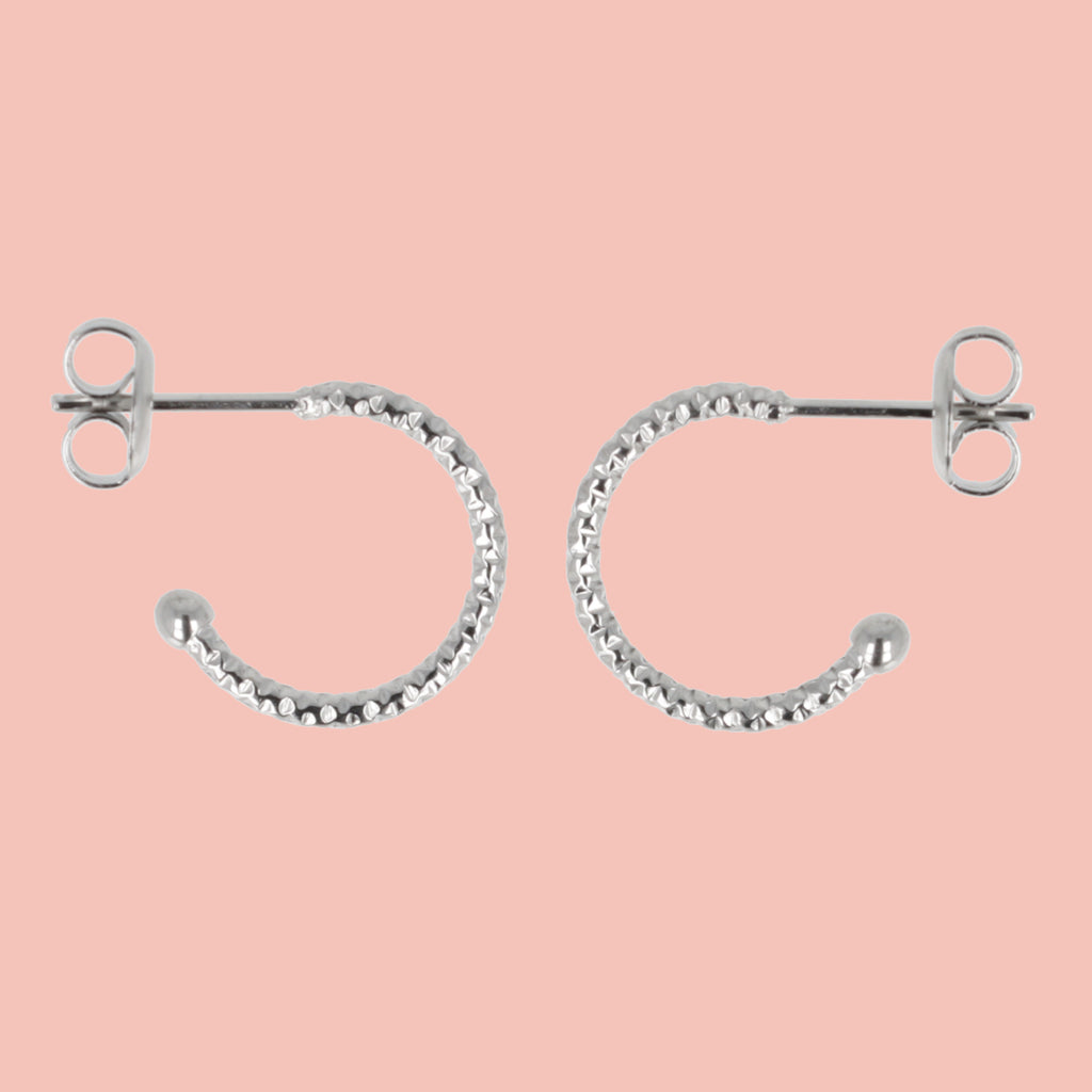 Sparkle Hoop Earrings - Sour Cherry