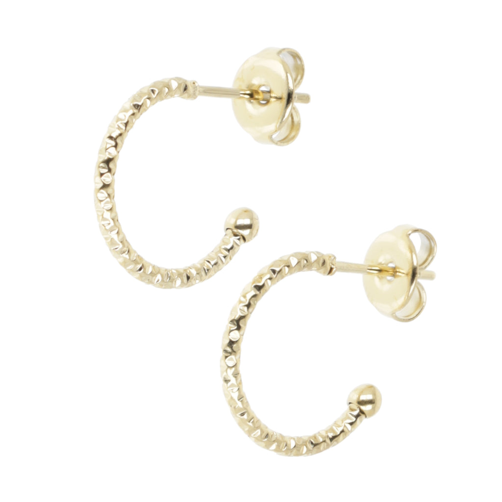 Sparkle Hoop Earrings (Gold Plated) - Sour Cherry