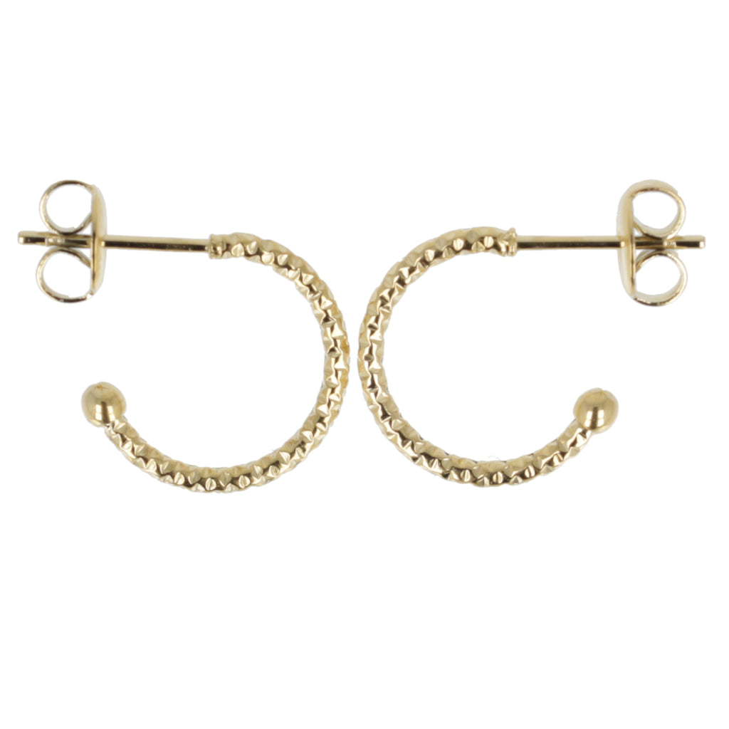 Sparkle Hoop Earrings (Gold Plated) - Sour Cherry