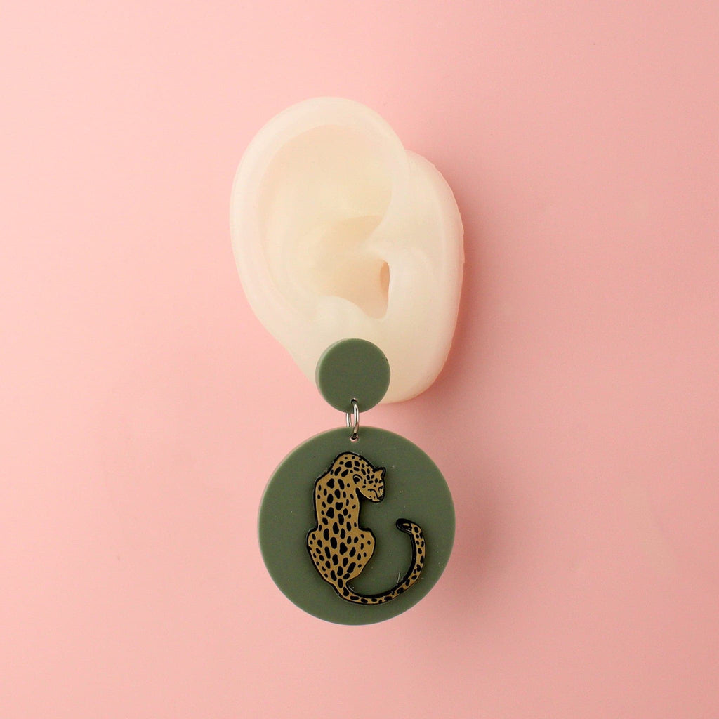 Spotted on Safari Earrings - Sour Cherry