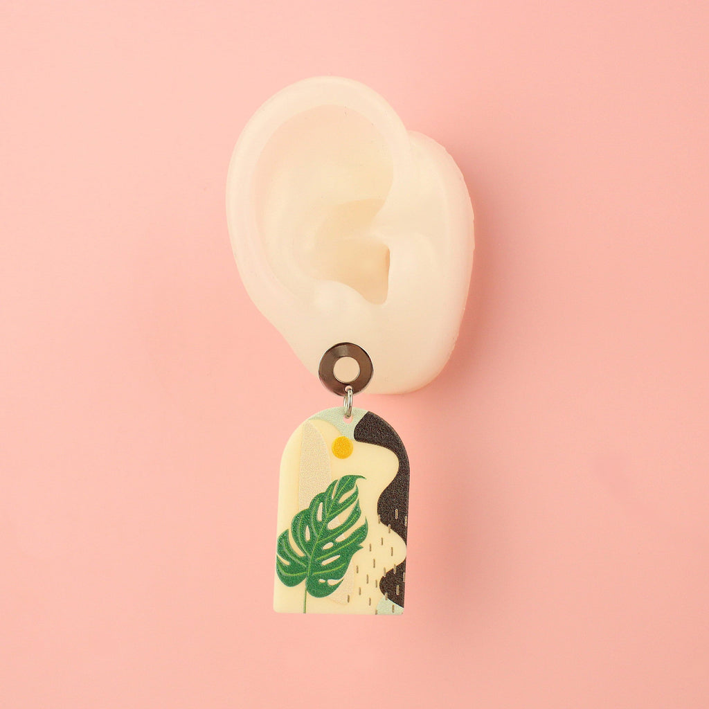 Ear wearing the Springtime Vista Earrings