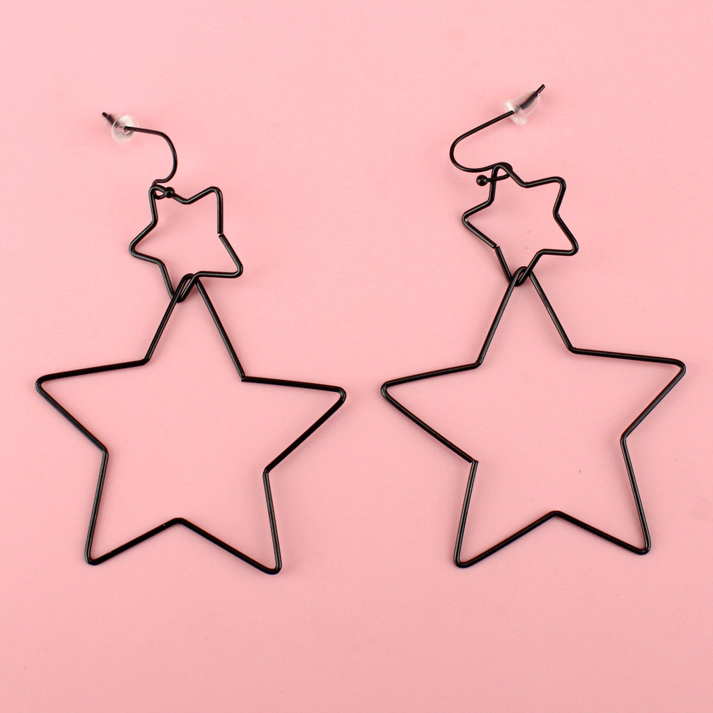 Star Crossed Earrings (Black) - Sour Cherry