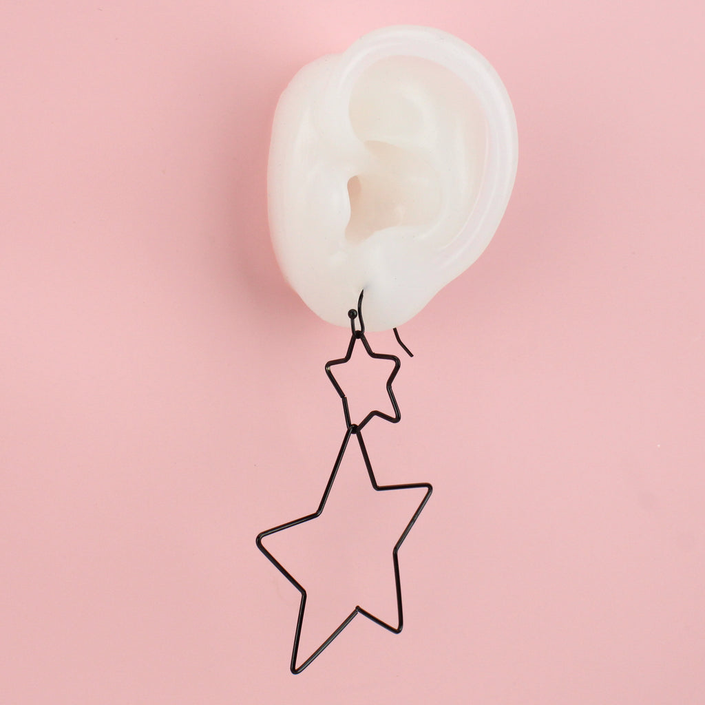Star Crossed Earrings (Black) - Sour Cherry