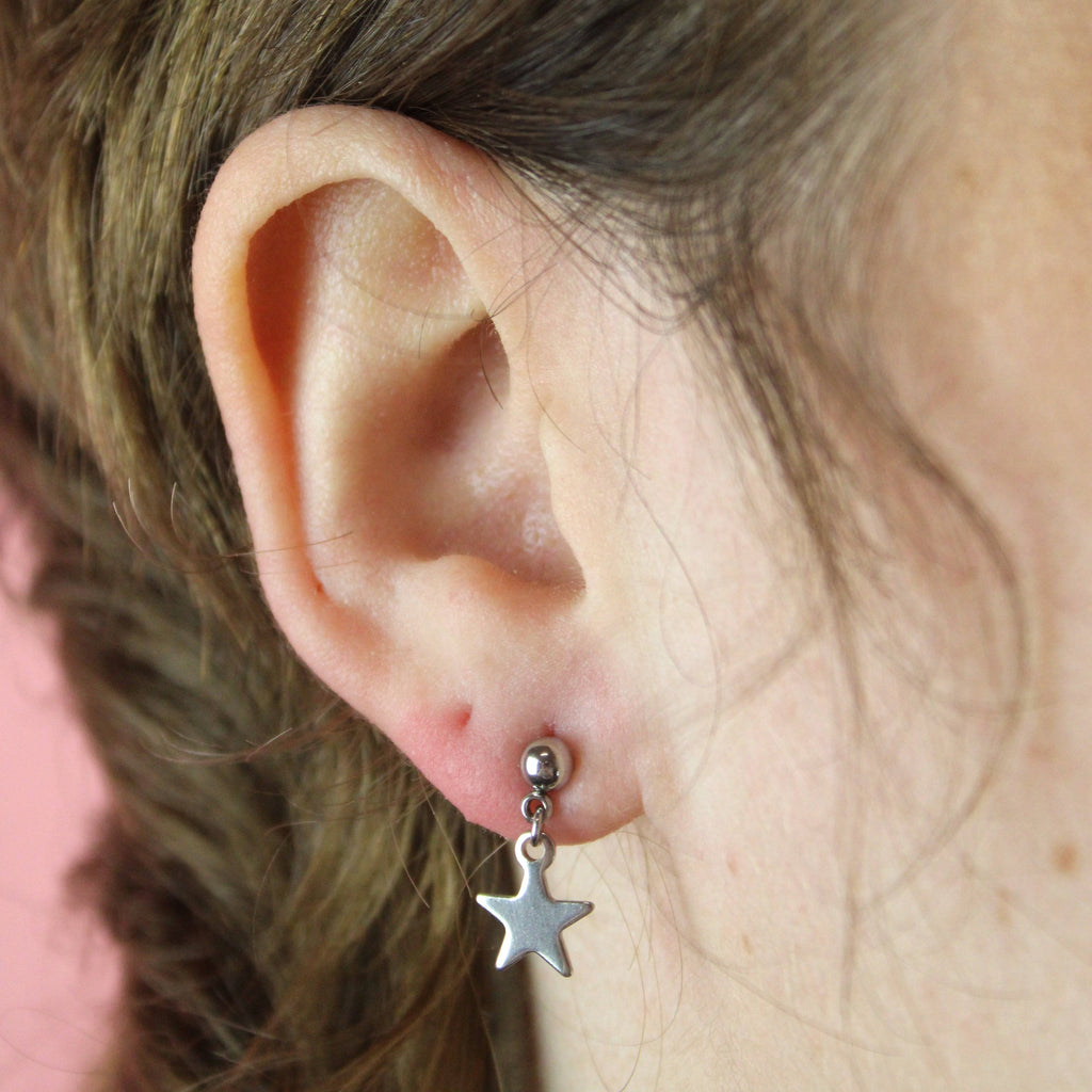 Star Drop Earrings - Sour Cherry