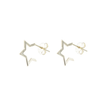 Star Outline Earrings (Gold Plated Sterling Silver) - Sour Cherry