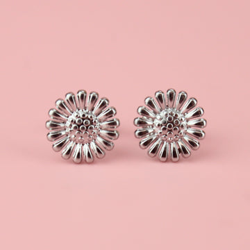 Stainless steel sunflower shaped studs