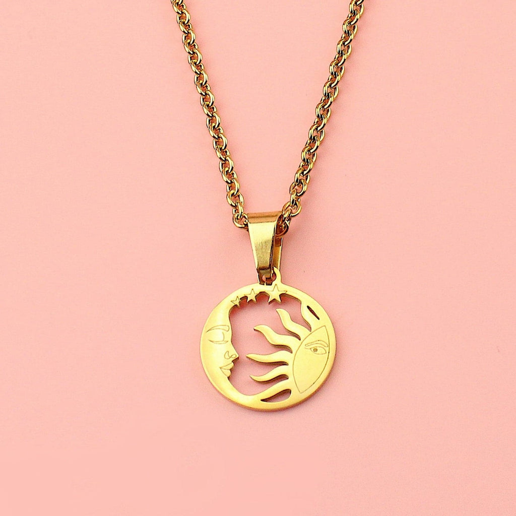 Sunset Pendant Necklace (Gold Plated) - Sour Cherry