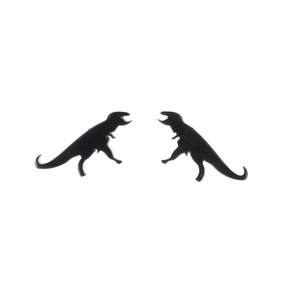 T-Rex Stud Earrings (Black) - Sour Cherry