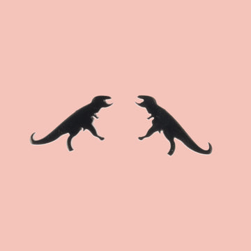T-Rex Stud Earrings (Black) - Sour Cherry