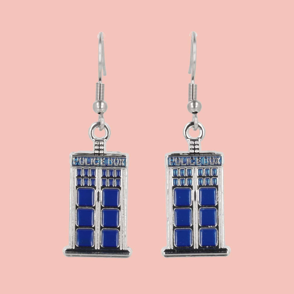Tardis Earrings - Sour Cherry