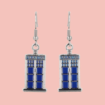 Tardis Earrings - Sour Cherry