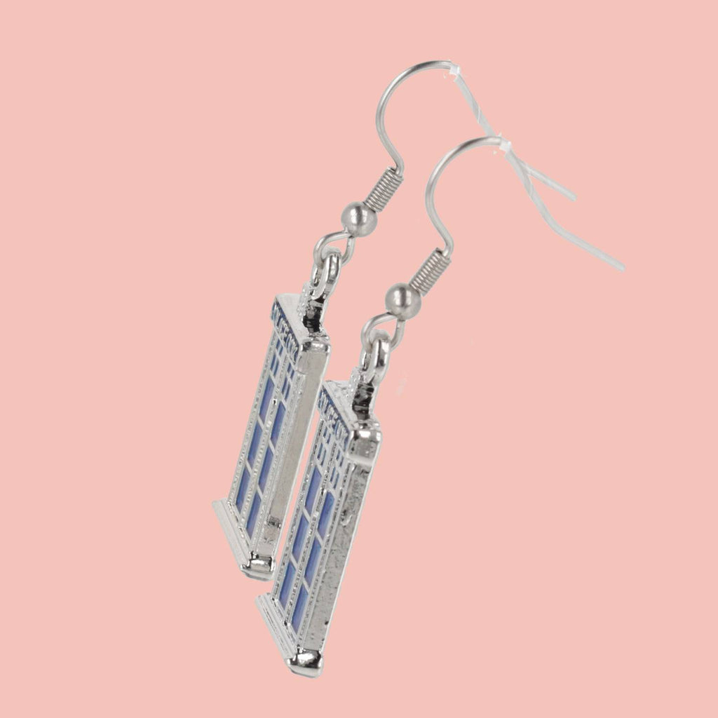 Tardis Earrings - Sour Cherry