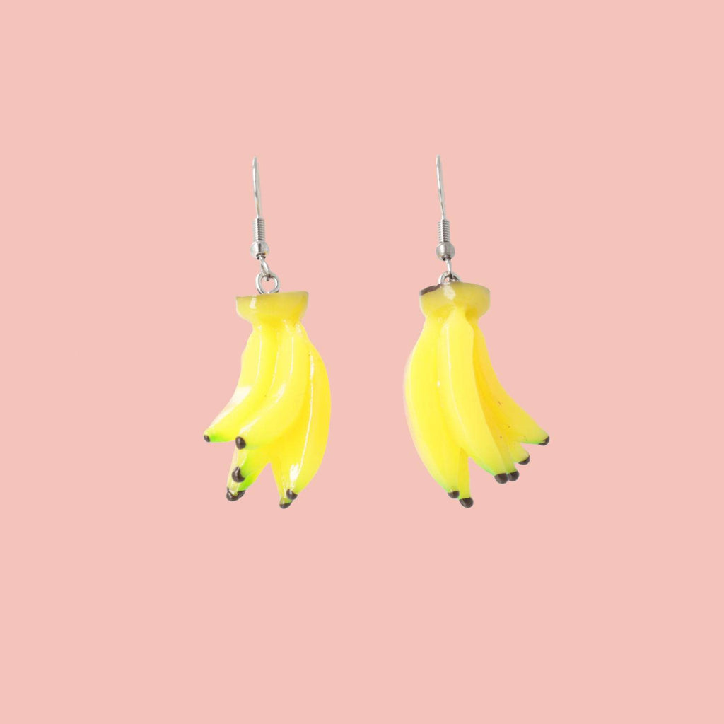 That's B-A-N-A-N-A-S Earrings - Sour Cherry