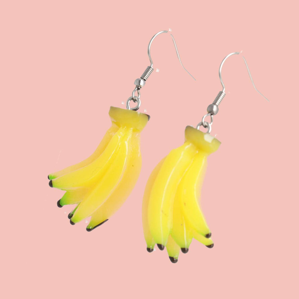 That's B-A-N-A-N-A-S Earrings - Sour Cherry