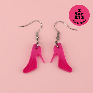 The High Heel Shoe Earrings - Sour Cherry