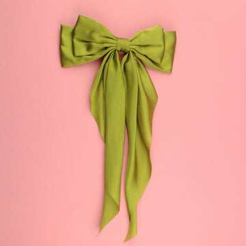 The Bigger The Bow Hair Clip - Chartreuse - Sour Cherry