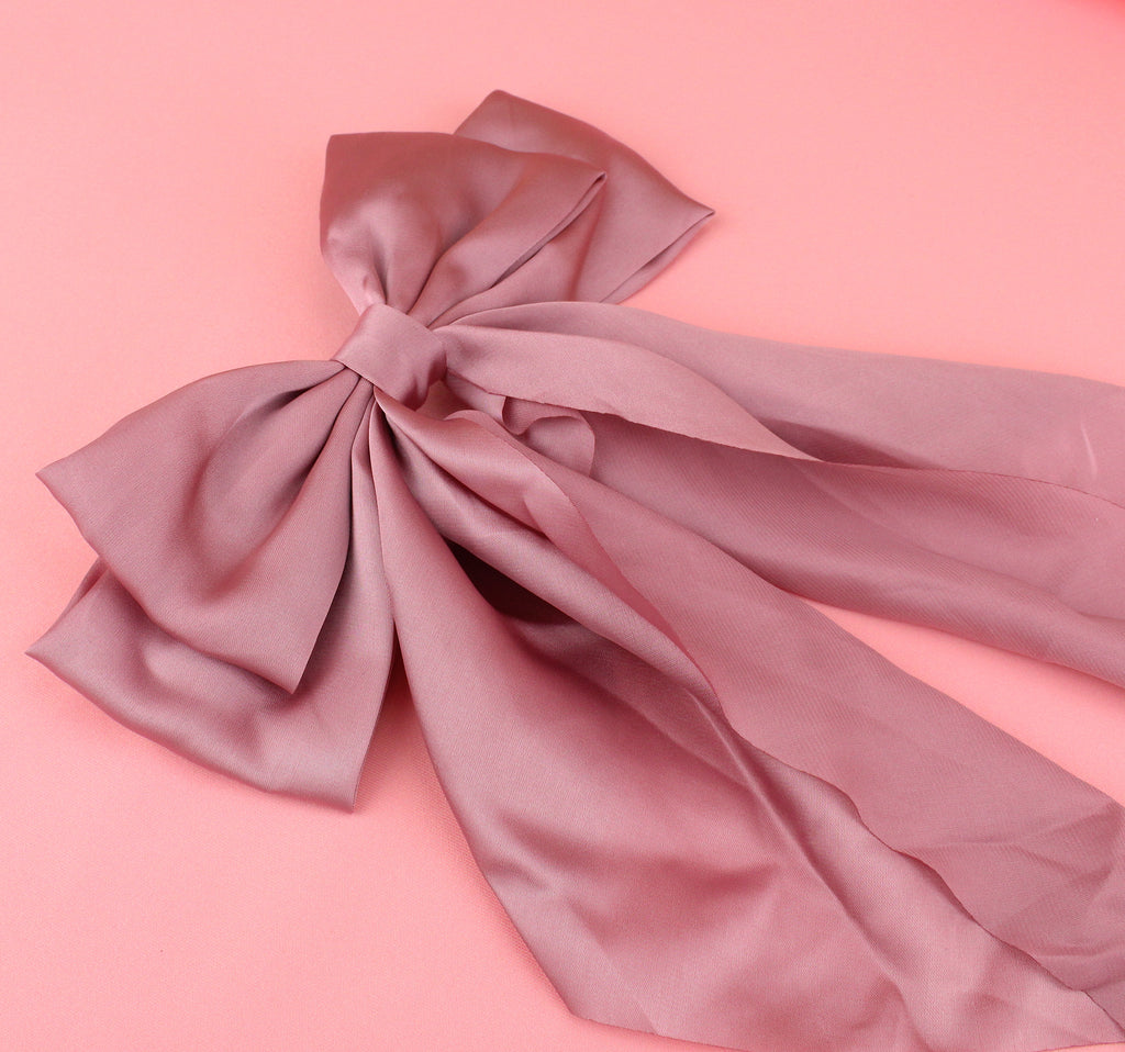The Bigger The Bow Hair Clip - Rose Pink - Sour Cherry