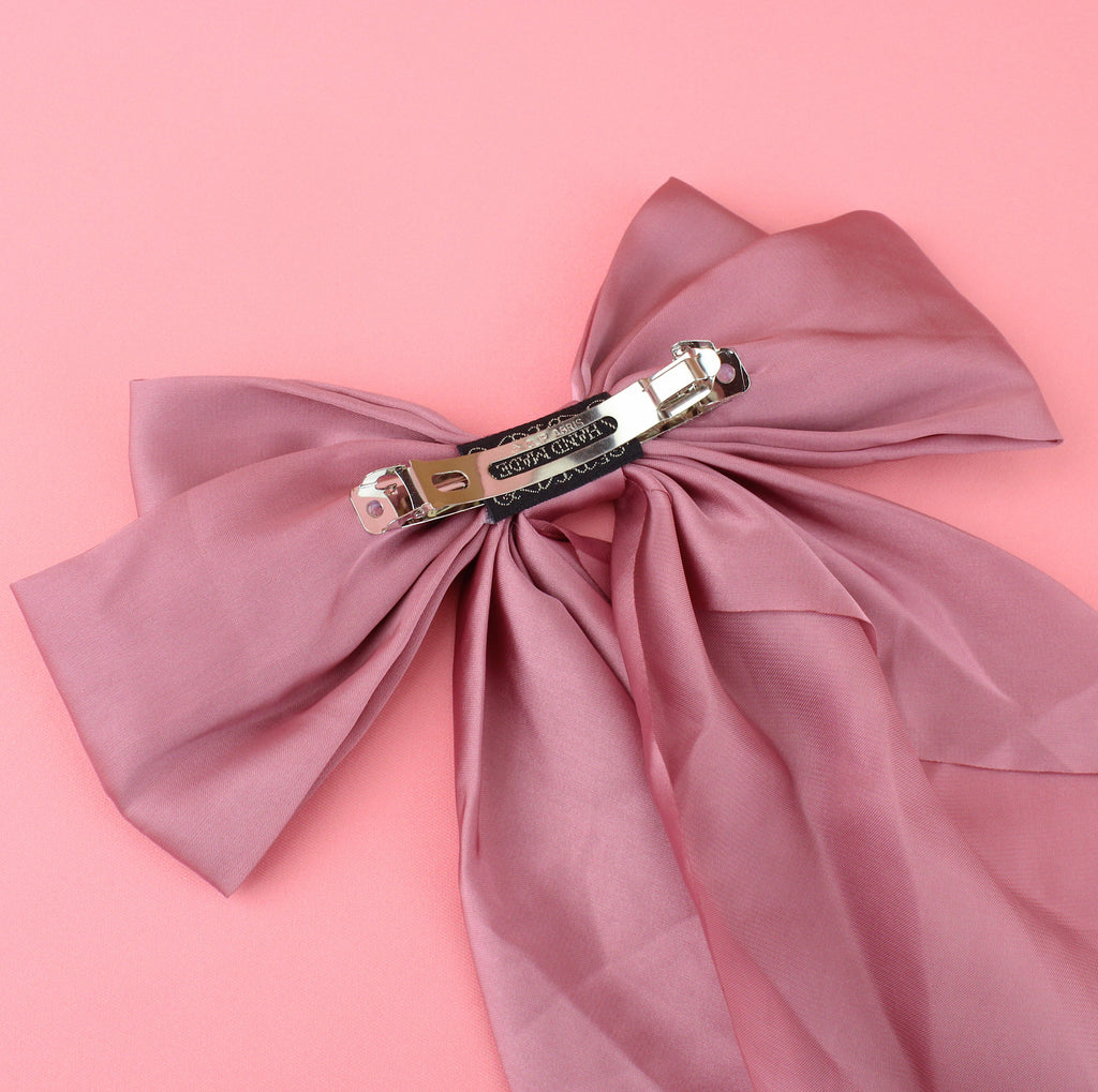 The Bigger The Bow Hair Clip - Rose Pink - Sour Cherry