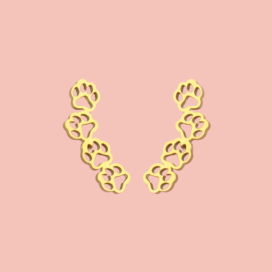 Pawsome Stud Earrings (Gold Plated)