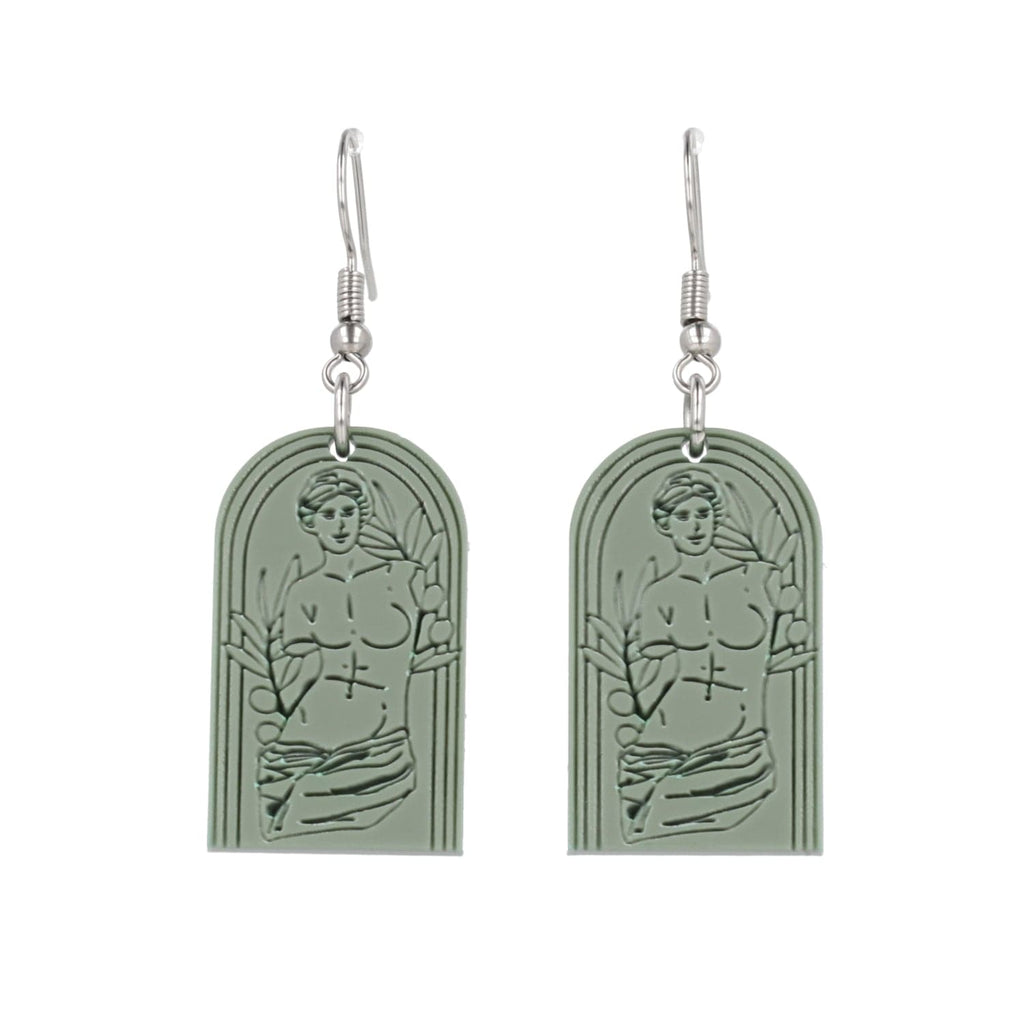 Venus De Milo Earrings - Sage Green - Sour Cherry